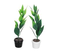 MUSISALY 2pcs Scale Potted Plant Ornaments for Fairy Garden Accessories Fade-resistant Micro Landscape Plant Pots for Dollhouse Garden Display