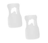 MUSISALY 2pcs Silicone Milk Bottle Sleeve Bottle Protector Anti-Drop Cover White 270ml Heat-Resistant Accessories for Safe Handling