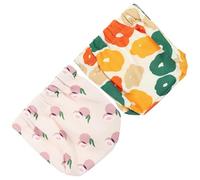 MUSISALY 2pcs Small Makeup Bags for Purse Lightweight Wear-Resistant Mini Cosmetic Pouches Made of T400 Oxford Fabric, Stylish Floral Pattern, for Daily Use to Adorn Larger Bags