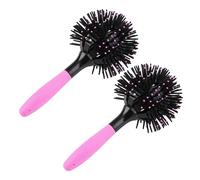 MUSISALY 2pcs Spherical Hair Brushes Portable Blow Drying Styling Comb for Thick Curly Hair High Temperature Resistant Round Curling Brush for Women Home Salon Use