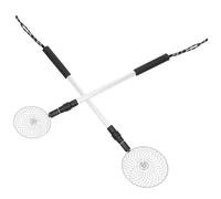 MUSISALY 2Pcs Stainless Steel Beach Sand Sifters with Detachable Aluminum Telescopic Handles, Small and Large Shell Scoopers for Summer Sand and Rock Sifting, Outdoor Beach Kit