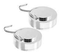 MUSISALY 2pcs Suction Cup Hook Wall Metal Hooks Simple and Generous Appearance Strong Suction Power No Nail Or Drill Needed PVC Abs Metal for Bathrooms and Hotels