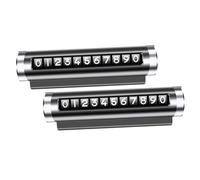 MUSISALY 2pcs Temporary Car Parking Card with Rotatable Rolling Design Visible Phone for Vehicle Dashboard Use Auto Parking Telephone Display Classic Black