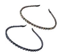 MUSISALY 2pcs Tiara Crown for Women Crystal Bridal Headband Rhinestone Hair Accessories Chic Design for Wedding Parties Special Days