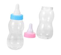 MUSISALY 2pcs Transparent Piggy Bank Coin Storage Bottles with Lid for Candy Dried Fruits and Party Favors for Showers and Celebrations