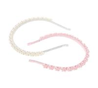 MUSISALY 2pcs Vintage Hair Hoop Fake Pearl Headband Decoration Classic Headband Women Headpiece For Face Washing Festivals Everyday Styling