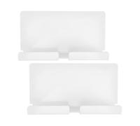 MUSISALY 2pcs Wall Mount Phone Holder for Smartphones and Ebook Readers, Acrylic Material with Handsfree Convenience and Easy No-drill Installation, for Shared Spaces and Study Stations