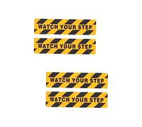 MUSISALY 2sets Floor Warning Adhesive Signs 'please Mind The Step' Tape Anti-slip Safety Tape Stair Caution Stickers Decals for Home Office 2pcs*2