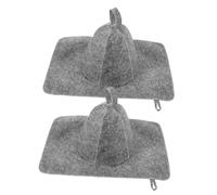 MUSISALY 2sets Thick Felt Sauna Hat Mat Set for Banya Water Absorbent Sauna Cap Accessories Collection Grey