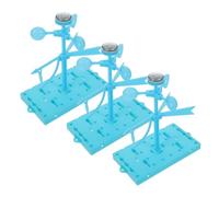 MUSISALY 3 Sets DIY Plastic Wind Vane Kit for Stem Science Learning Classroom Wind Speed Indicator and Weather Vane Model Primary School Science Teaching Aid for Collaborative Experiments