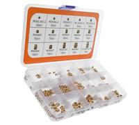 MUSISALY 300pcs Heat Set Brass Knurled Threaded Insert Nuts Kit M2-M6 1/4-20 Threaded Brass Inserts for 3D Printing Plastic Embedding Home and Industrial Projects