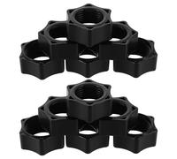 MUSISALY 30Pcs Car Mount Tightening Nut Replacement for Phone Holder Accessories, Universal Fixing Parts Compatible with Bike and Motorcycle, Black Plastic Hex Nuts for Automotive Brackets