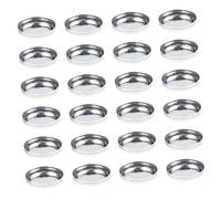 MUSISALY 30pcs Empty Round Metal Pans for Eyeshadow and Blush Lightweight Makeup Case for Travel for Makeup Artists and Beauty Enthusiasts
