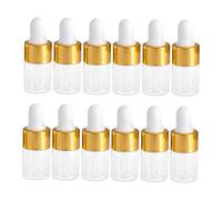 MUSISALY 30pcs Glass Dropper Bottles Travel Toiletry Perfume Bottles Stoppers for Liquid Essence Reusable Cosmetics Droppers for Home Use