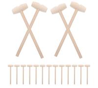 MUSISALY 30Pcs Mini Wooden Mallet Hammer for - Solid Wood Small Hammer for Chocolate Cracking Suitable for Cake Parties and Festival Games