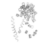 MUSISALY 38pcs Dread Beads Hair Rings for Braided Hair Dreadlock Rings Dread Clips for Women