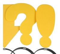 MUSISALY 3pcs Arrow Headbands Set with Exclamation Mark Question Mark, Yellow Novelty Halloween Headwear for Party, Photoshoot, Birthday, Funny Arrow Hair Hoop Accessories