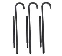 MUSISALY 3Pcs Black Plastic Enchanted Wand Cane for Halloween Cosplay Props, ’S Party Dress-Up Accessory, Three-Section Lightweight Magician Walking Stick