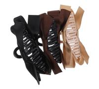 MUSISALY 3pcs Cute Bow Hair Claw Clips Large Jaw Clips Solid Hair for Women Decorative