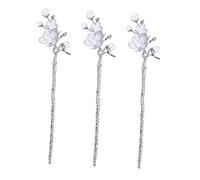 MUSISALY 3pcs Hairpins Classical Vintage Flower Hair Chopsticks for Women Retro Hair Forks