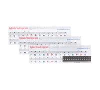 MUSISALY 3Pcs Harmonica Scale Stickers for 32/37-Key Melodica Beginner Melodica Learning Decals with Musical Notes Practice Keyboard Scale Labels and Harmonica