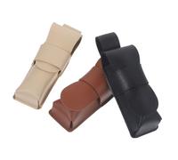 MUSISALY 3pcs Leather Harmonica Protective Covers Soft Cases for Travel and Performance Portable Pouch in Brown Black and Beige for Musicians