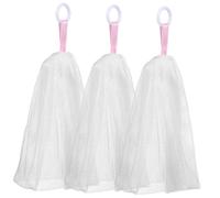 MUSISALY 3Pcs Mesh Soap Pouches for Lathering Compact Soap Storage Bags for Cleaning Durable Foaming Net for Easy Use and Rich Production