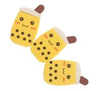 MUSISALY 3pcs Milk Tea Cup Puff Makeup Powder Puff Foundation Concealer Portable Facial Makeup Pads Soft for Dry Wet Use
