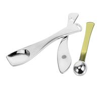 MUSISALY 3Pcs Mini Makeup Spatula Set Metal Cream Sampling Spoon Eye Cream Scoop Facial Mask Spoon Skincare Tool for Precise Cosmetic Application