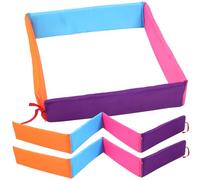 MUSISALY 3Pcs Outdoor Square Gaming Props for Physical Exercise EVA Cloth Material Jump Game for S Gross Motor Skills Training and Active Play Random Color