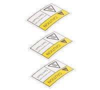 MUSISALY 3pcs Please Do Not Touch Warning Sign Wall Stickers, Rectangular Pvc Self-adhesive Thermal Stickers Easy Application and High Temperature Protection for Safety in Industrial
