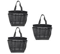 MUSISALY 3pcs Portable Mesh Toiletry Bag Multi-Function Travel Cosmetic Pouch for Outdoor Use for and Bath Supplies