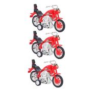 MUSISALY 3pcs Pull-back Mini Motorbike Set, Plastic Inertia Motorcycle Models, Random Colors, Vehicle Playset and Collectors Random Color