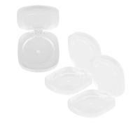 MUSISALY 3pcs Refillable Empty Makeup Container Transparent Frosted Highlighter Blusher Eyeshadow Boxes Travel-Friendly Organizers for Makeup Artists and Beauty Enthusiasts