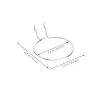 MUSISALY 3Pcs Round Metal Plating Cup Holder Hooks Creative Storage Rack for Home Mall Bathroom Office Space Saving Display Organizer