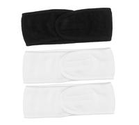 MUSISALY 3pcs Soft Bathing Headbands for Women Elastic Hair Hoops for Face Washing Yoga and Black Comfortable and Breathable Design to Keep Hair Dry