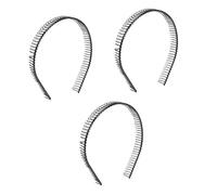 MUSISALY 3pcs Wide Tooth Metal Comb Headband for Women Black Hair Accessory Teeth Lightweight Design for Daily Use for Elderly Women Styling