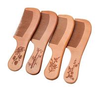 MUSISALY 4 Pcs Large Engraved Hair Combs Static Multipurpose Gua Sha Scraping Massage Combs for Scalp Relaxation and Fatigue Relief Lightweight Haircut Tools for Travel