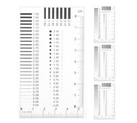 MUSISALY 4 Pcs Precision Crack Width Gauge Rulers for Flaw and Spot Inspection, Film Line Width Measurement Tools for Appearance Defect Detection and Accurate Crack Scale