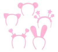 MUSISALY 4 Set Mini Crown Headbands for Dolls Lightweight Plastic Doll Accessory with Cute and Unique Design for Playtime and Family Gatherings