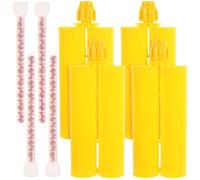 MUSISALY 4 Sets Empty Caulking Tubes Dual Pack 400ml Plastic Refillable Sealant Caulk Tubes for Repairs and Home DIY Projects Practical and Not Easy to Break Random Color