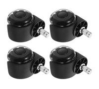 MUSISALY 4PCS 2-Inch Dual Wheel Office Chair Casters Quiet Roller Caster Wheels Replacement for Gaming and Desk Chairs Suitable for Hardwood and Carpet Floors
