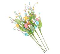 MUSISALY 4pcs Artificial Easter Stems Decorative Twig Picks for Flower Arrangements Home Decor Approx Ornaments for Festive Celebrations