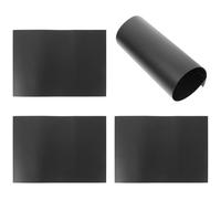 MUSISALY 4pcs Black Magnetic Chalkboard Fridge Board, Reusable and Environmental Protection Rubber Magnet with Pp Material, for Kitchen Message Writing and Reminding