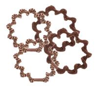 MUSISALY 4pcs Brown Tone Braided Hair Ties Set for High Elasticity Ponytail Holders Small Boho Bracelet Hair Accessories for Styling and Daily Use