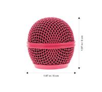 MUSISALY 4pcs Colored Microphone Grill Heads Metal Mesh Mic Head Replacement for Wireless Mic Accessories with Gold Rose Red Green Sky, Compatible with Professional Microphone Use