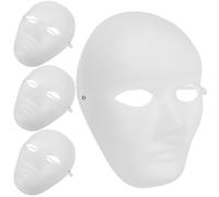 MUSISALY 4pcs DIY Hand Painting Pulp Masks Lightweight Blank Craft Masks for Halloween Masquerade Party Art Class and Costume Events