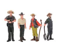 MUSISALY 4Pcs Farmworker Figures Realistic Simulation Human Models for Micro Landscape Decor Educational Environmental Material