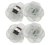 MUSISALY 4pcs Faux Roses Flowers with Stems for DIY Crafts Fabric Artificial Rose Decorations for Home Party Wreaths Versatile Floral Accessories in Green