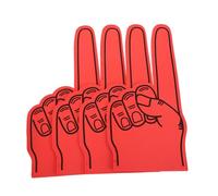 MUSISALY 4pcs Foam Cheer Fingers Lightweight EVA Hand Props for Sports Events Football Basketball Birthday Parties Comfortable Fit Red